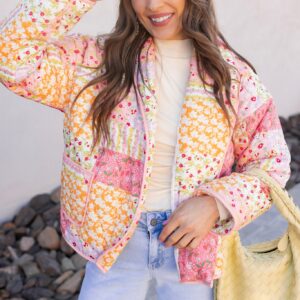 Floral Quilted Puffer Jacket