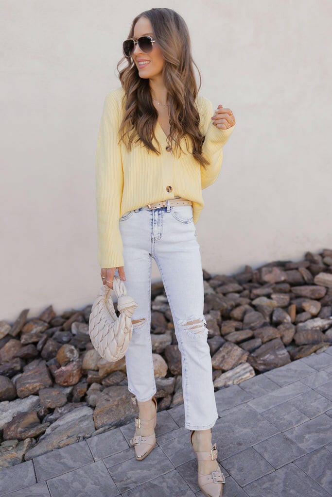 Ribbed Button Front Cardigan - Image 3